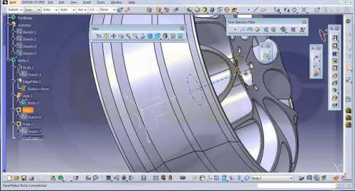 طراحی و مدلسازی رینگ چرخ خودرو در نرم افزار کتیا CATIA